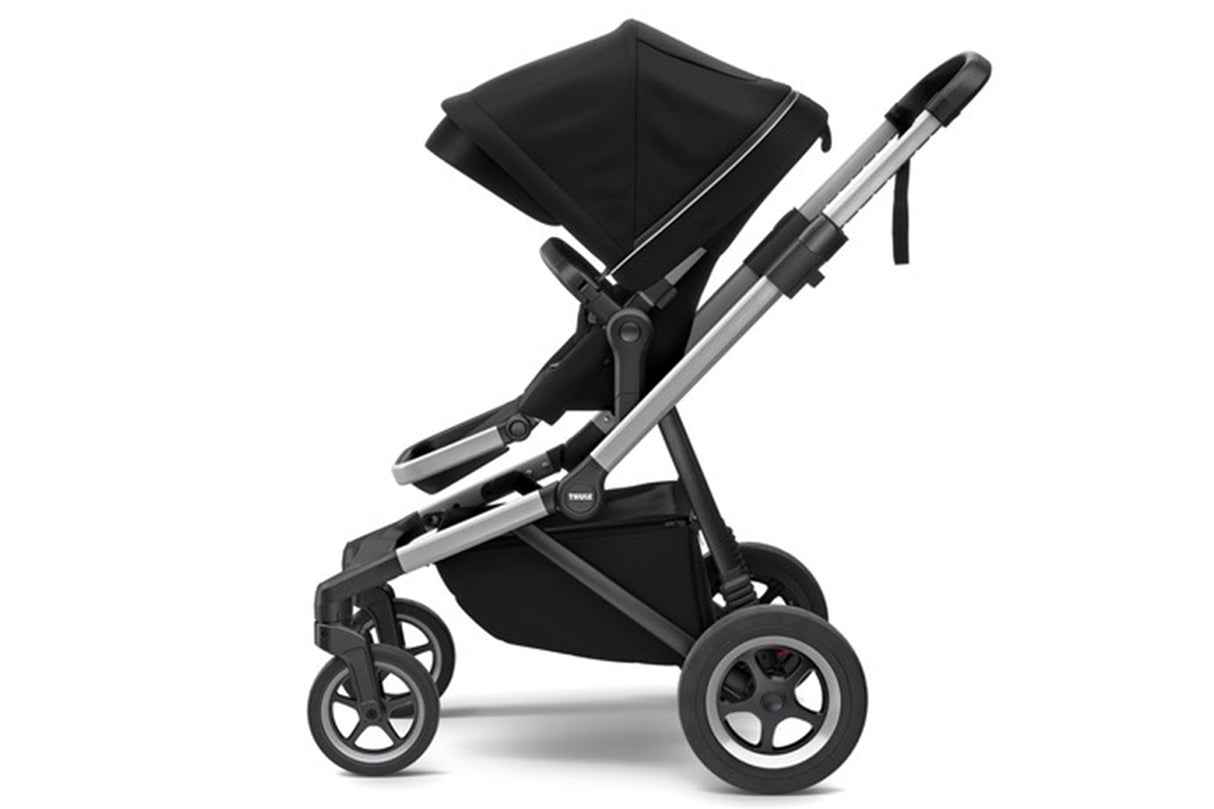 Carucior Thule SLEEK Cadru Gri si Copertina Midnight Black
