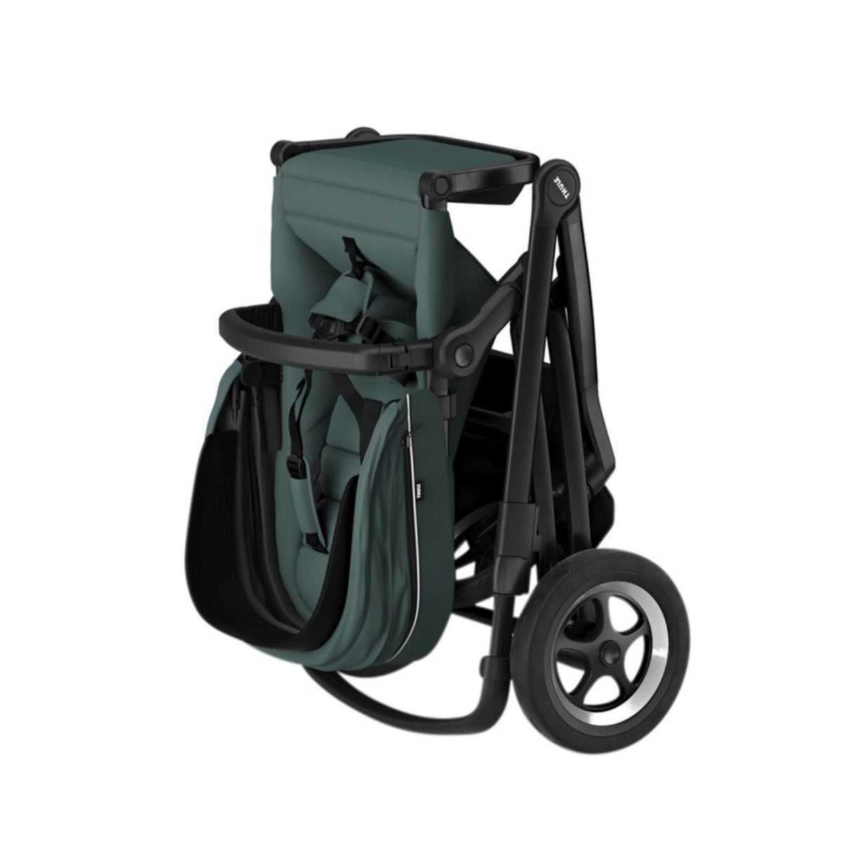 Carucior Thule SLEEK Cadru Negru si Copertina Mallard Green