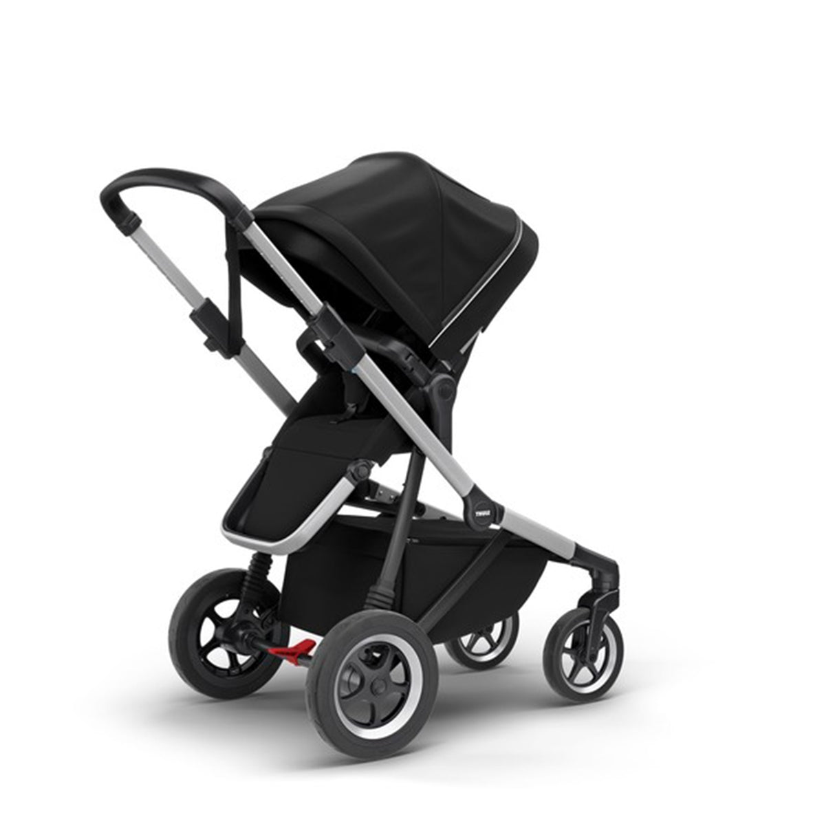 Carucior Thule SLEEK Cadru Gri si Copertina Midnight Black
