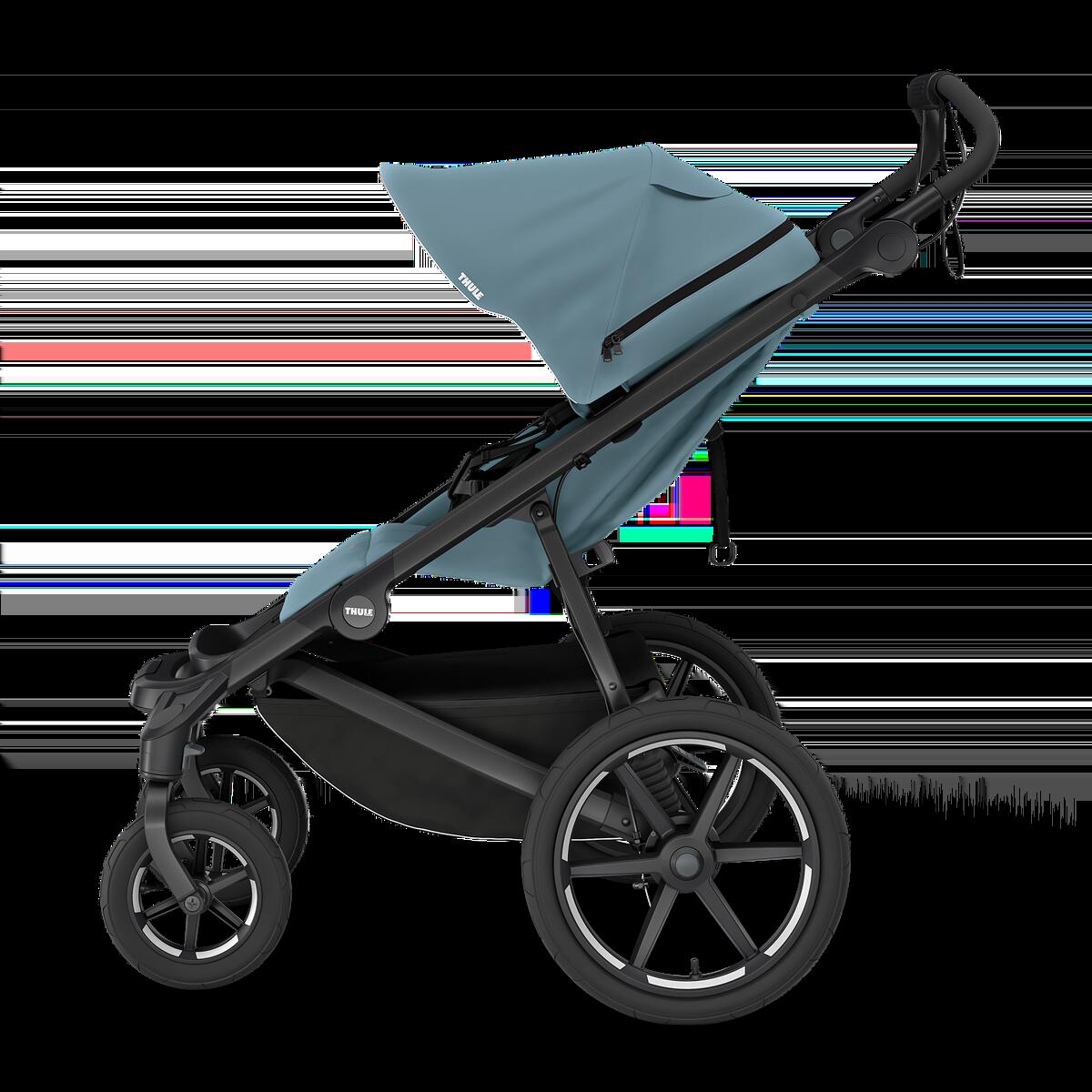 Carucior Thule Urban Glide 4 all-terrain cu catarama hamului magnetica, Albastru