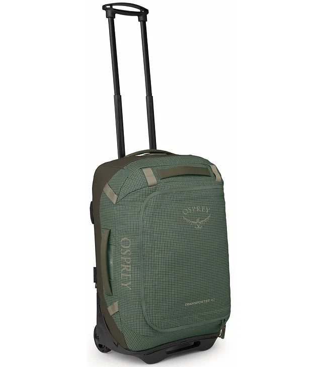 Geantă Voiaj cu Roți Osprey Transporter 40L Verde – Bagaj de Mână (Carry-On) Impermeabil