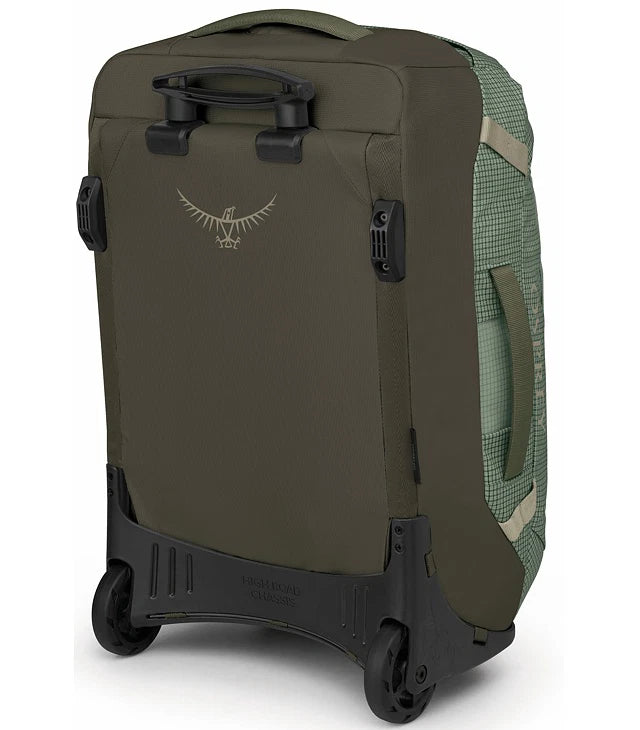 Geantă Voiaj cu Roți Osprey Transporter 40L Verde – Bagaj de Mână (Carry-On) Impermeabil