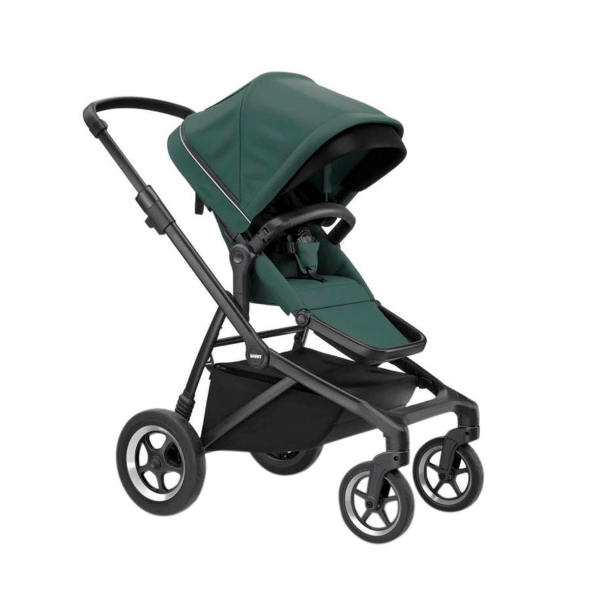 Carucior Thule SLEEK Cadru Negru si Copertina Mallard Green