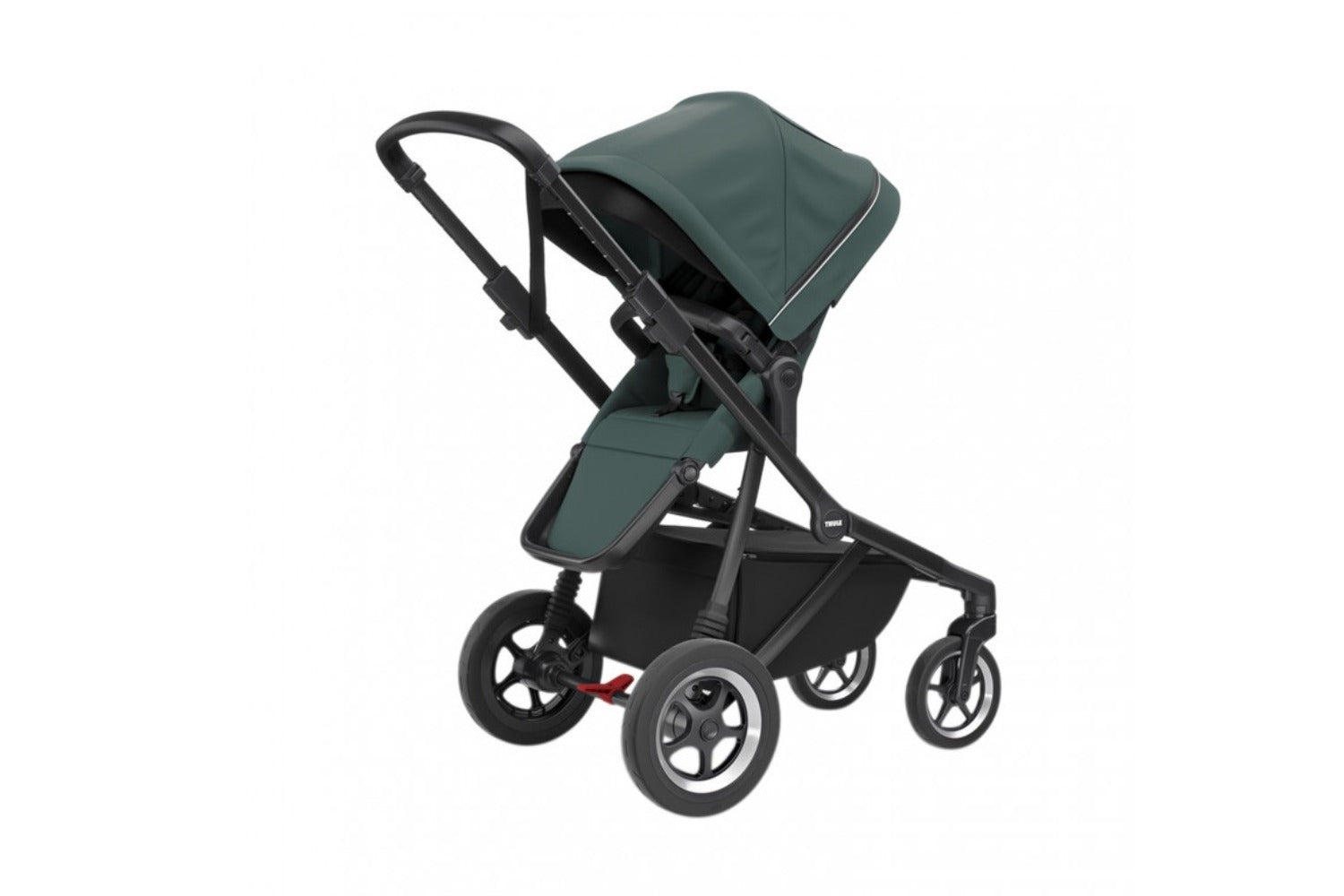 Carucior Thule SLEEK Cadru Negru si Copertina Mallard Green