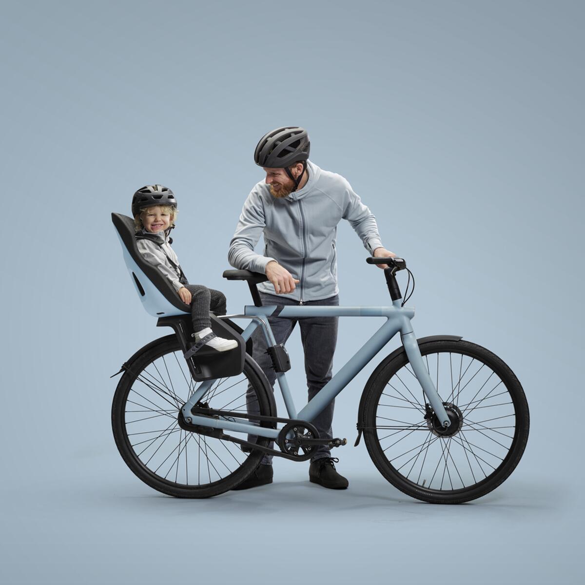 Scaun pentru copii, cu montare pe bicicleta in spate - Thule Yepp Nexxt 2 Maxi Frame mounted, Aquamarine Blue