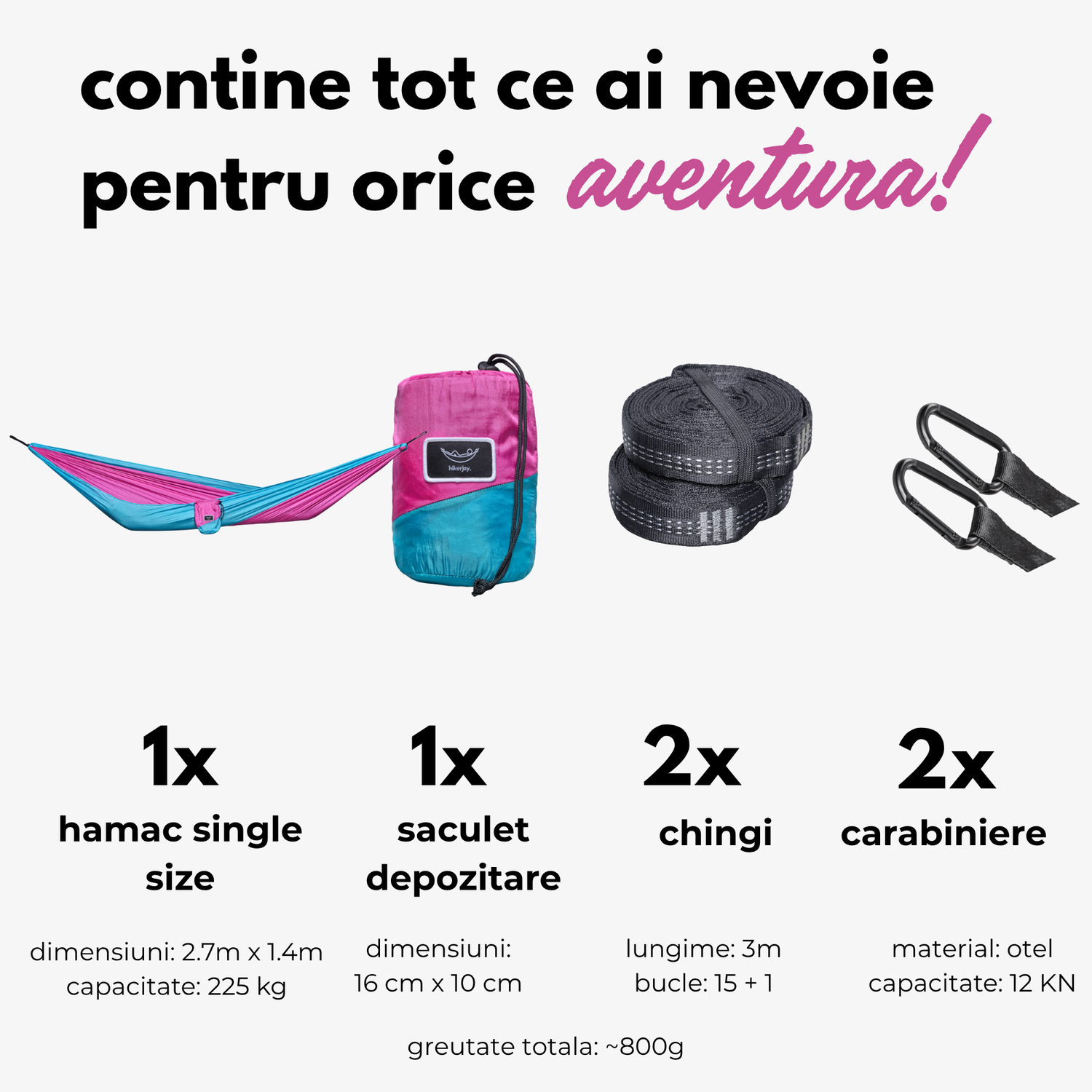 Hamac hikerjoy, pink sky blue