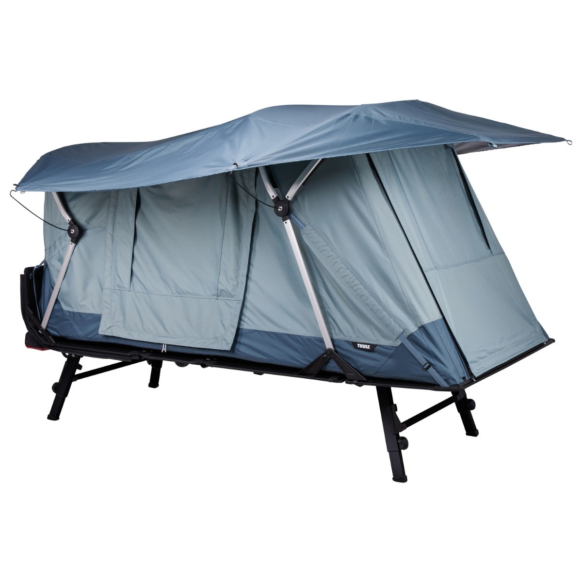 Cort auto cu prindere pe carligul de remorcare, Thule, Outset, pentru 3 persoane, Dark slate