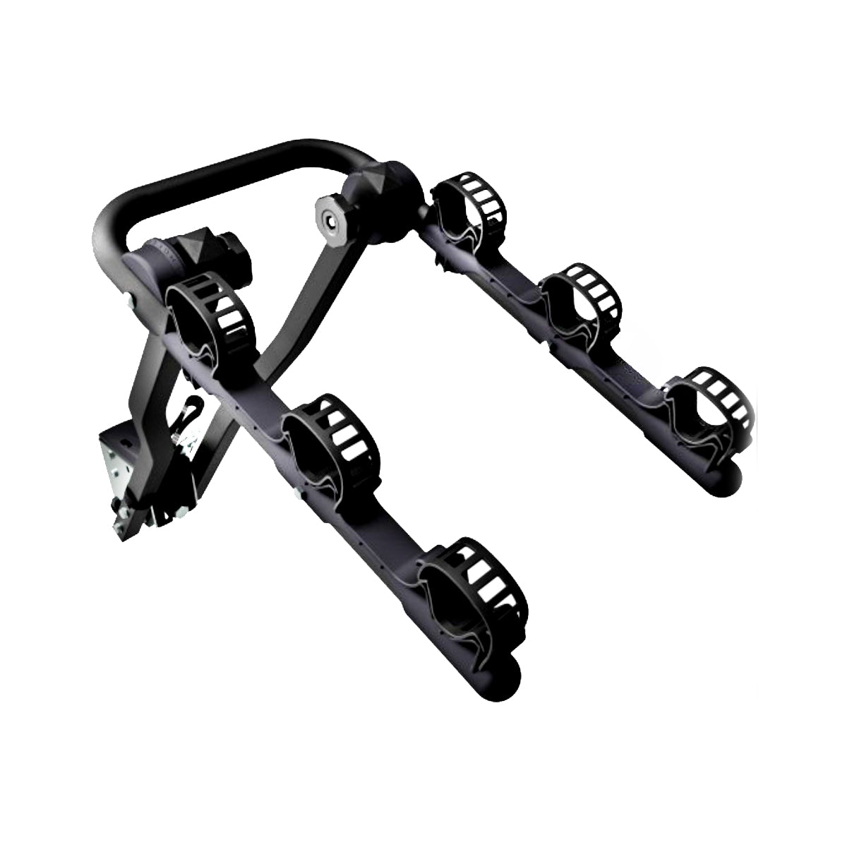 Suport 3 biciclete Peruzzo Arezzo 667/3N cu prindere pe carligul de remorcare, Negru