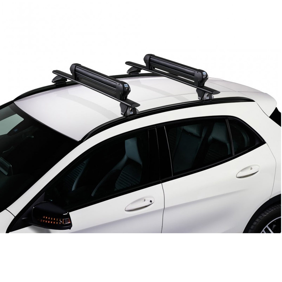 Suport 6 perechi schiuri cu prindere pe bare transversale - Cruz Ski Rack Dark 6