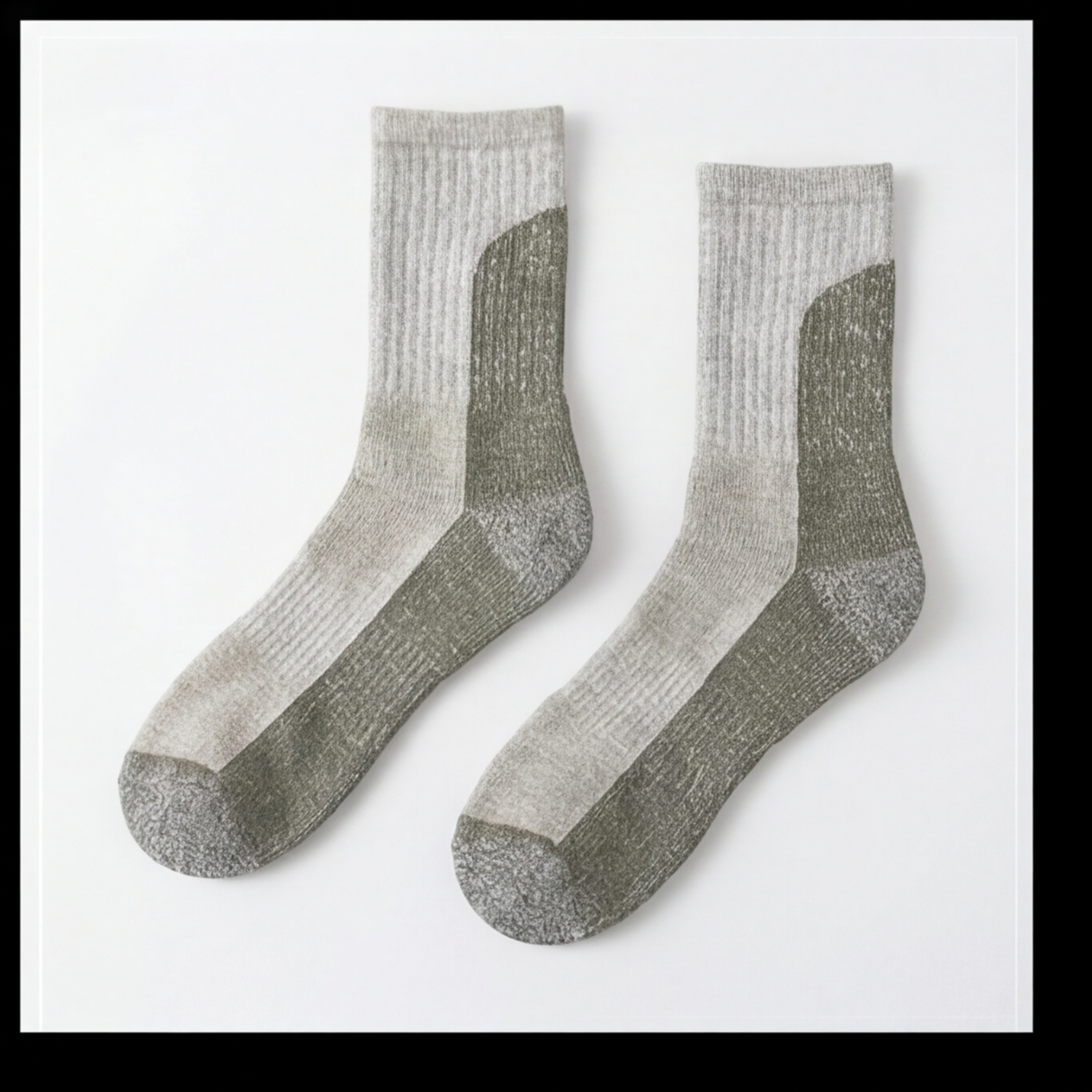 Sosete Hiking din Lana Merino 74.4% – Termoreglare Naturala, Respirabile, Anti-Miros, Intarite cu Nylon, Unisex, Verde,maime L (39 - 43)