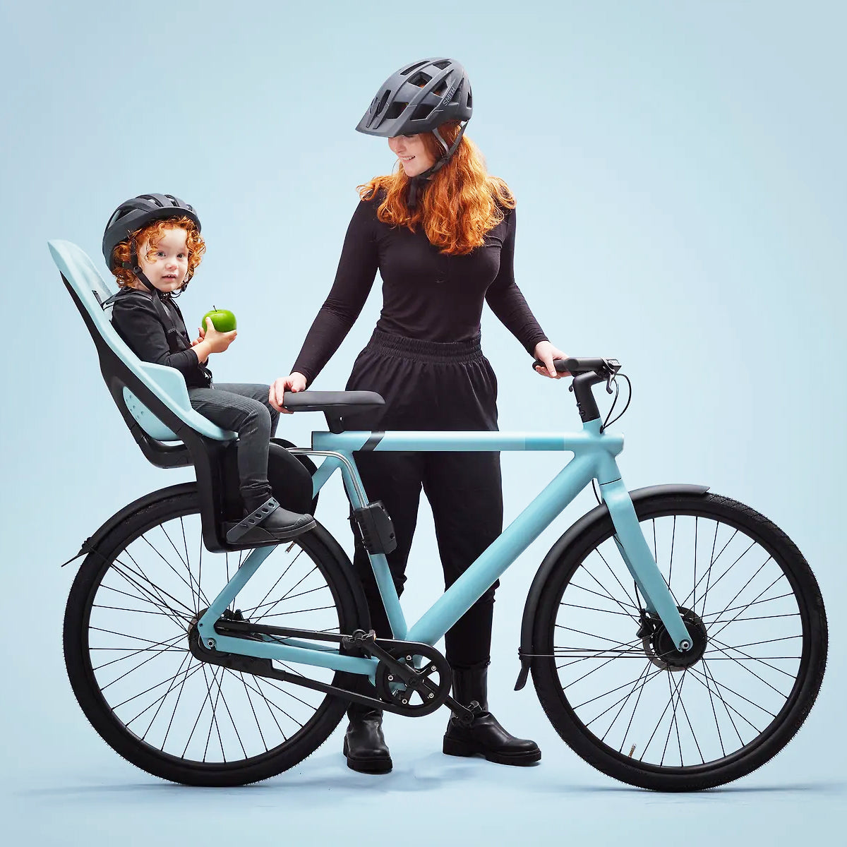 Scaun pentru copii, cu montare pe bicicleta in spate - Thule Yepp 2 Maxi Frame mounted, Alaska Blue