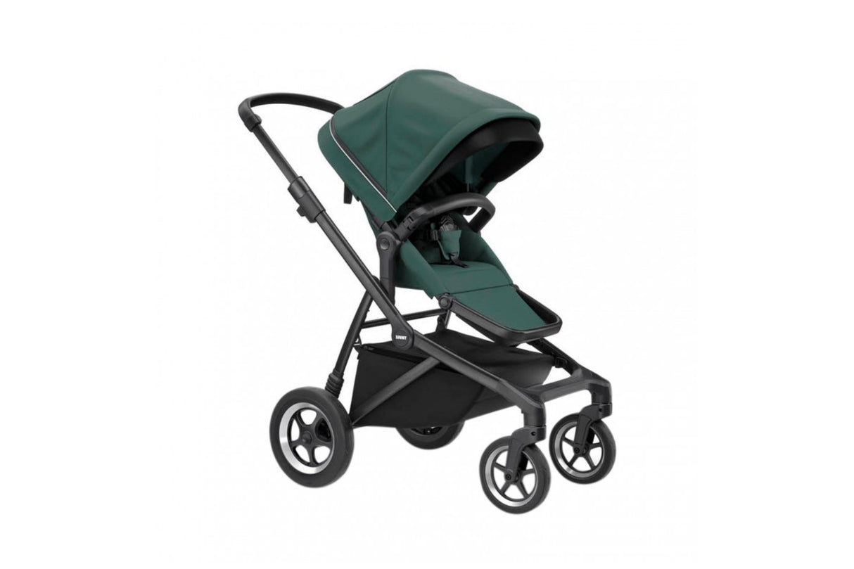 Carucior Thule SLEEK Cadru Negru si Copertina Mallard Green