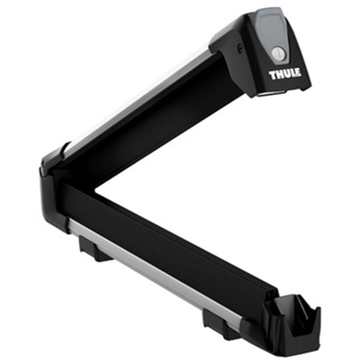 Suport 4 perechi schiuri Thule SnowPack 7324 gri cu prindere pe bare transversale aluminiu cu profil T