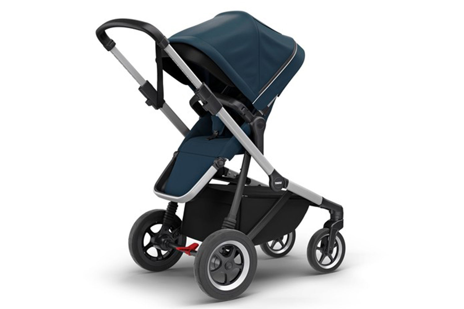 Carucior Thule SLEEK Cadru Gri si Copertina Navy Blue
