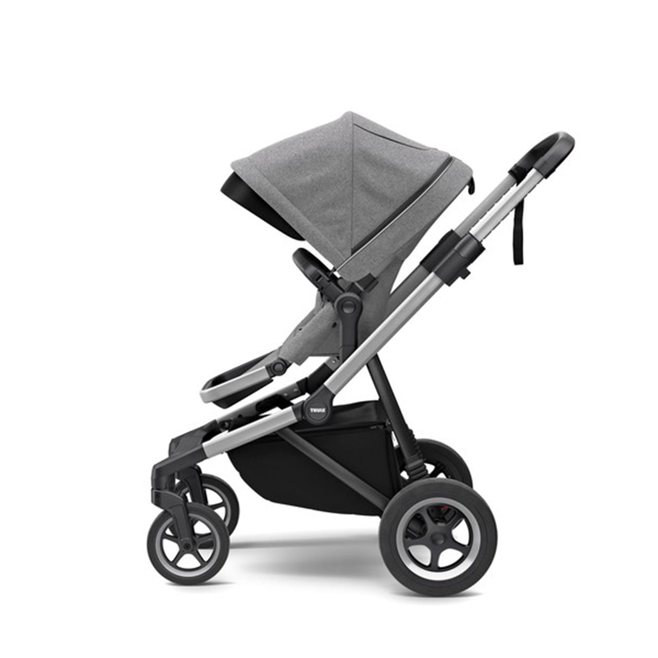 Carucior Thule SLEEK Cadru Gri si Copertina Grey Melange