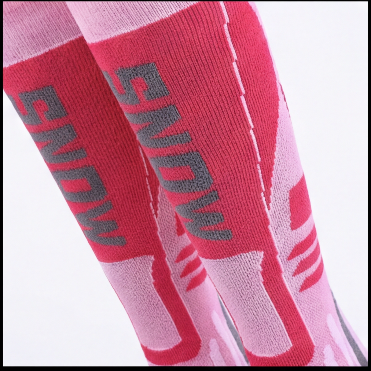 Sosete Ski/snowboard Tehnice 30% Lână merino"SNOW" - Termice & Ergonomice, (ROZ), marime M (35-38)