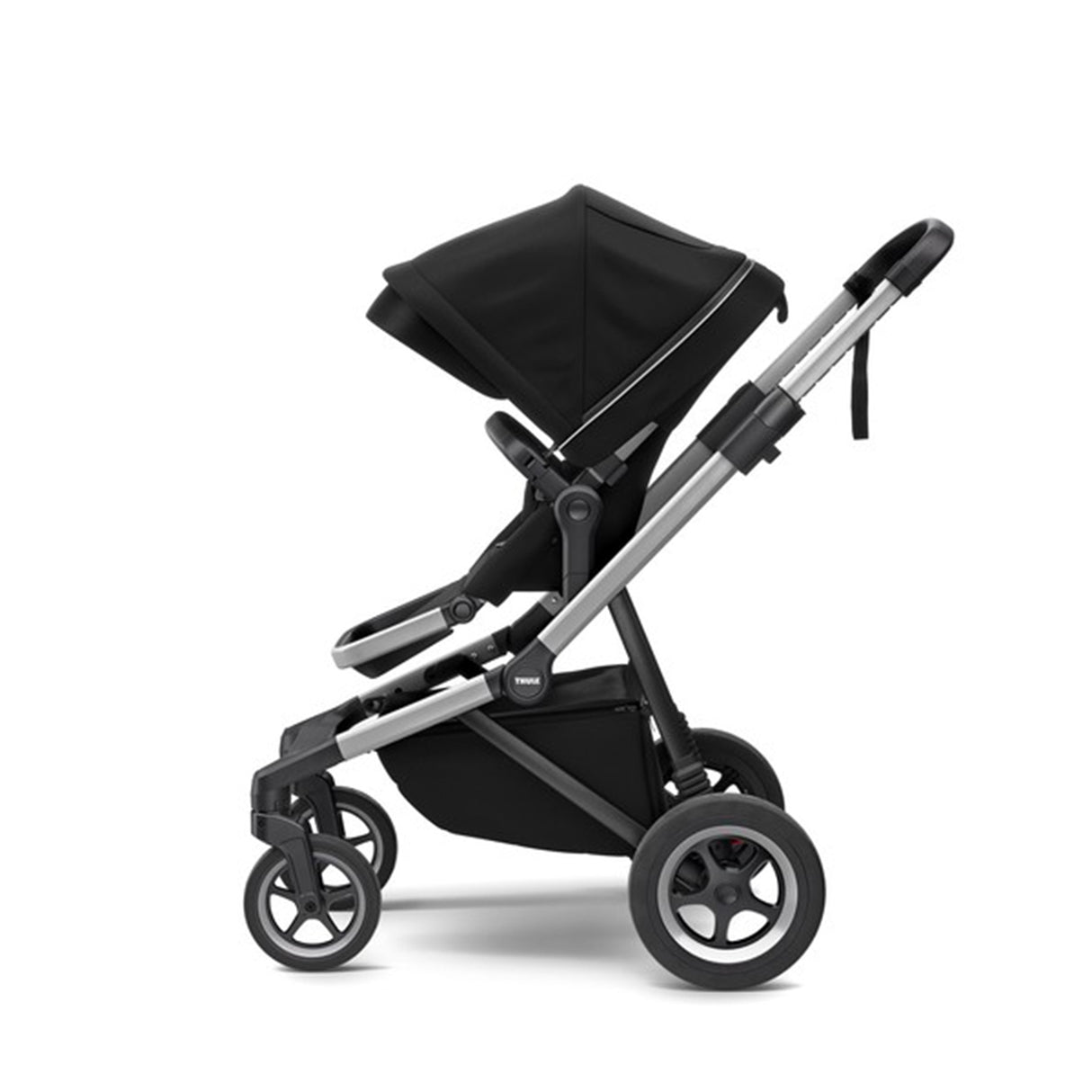 Carucior Thule SLEEK Cadru Gri si Copertina Midnight Black