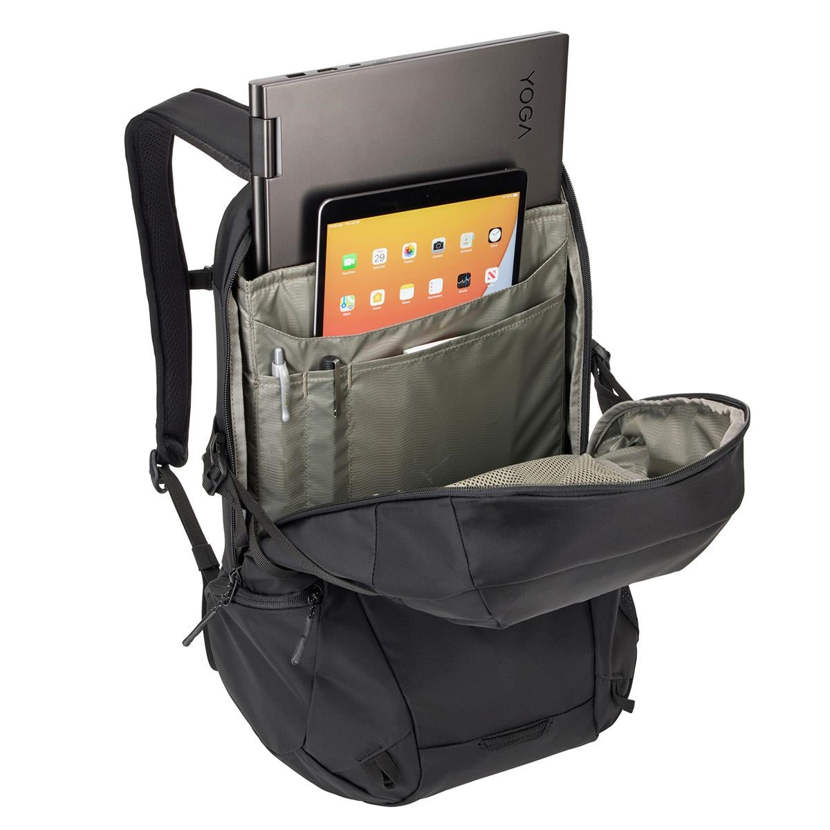 Rucsac urban cu compartiment laptop, Thule, EnRoute, 21L, Black