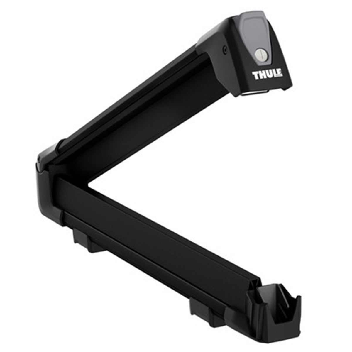 Suport 4 perechi schiuri Thule SnowPack 7324 negru cu prindere pe bare transversale aluminiu cu profil T