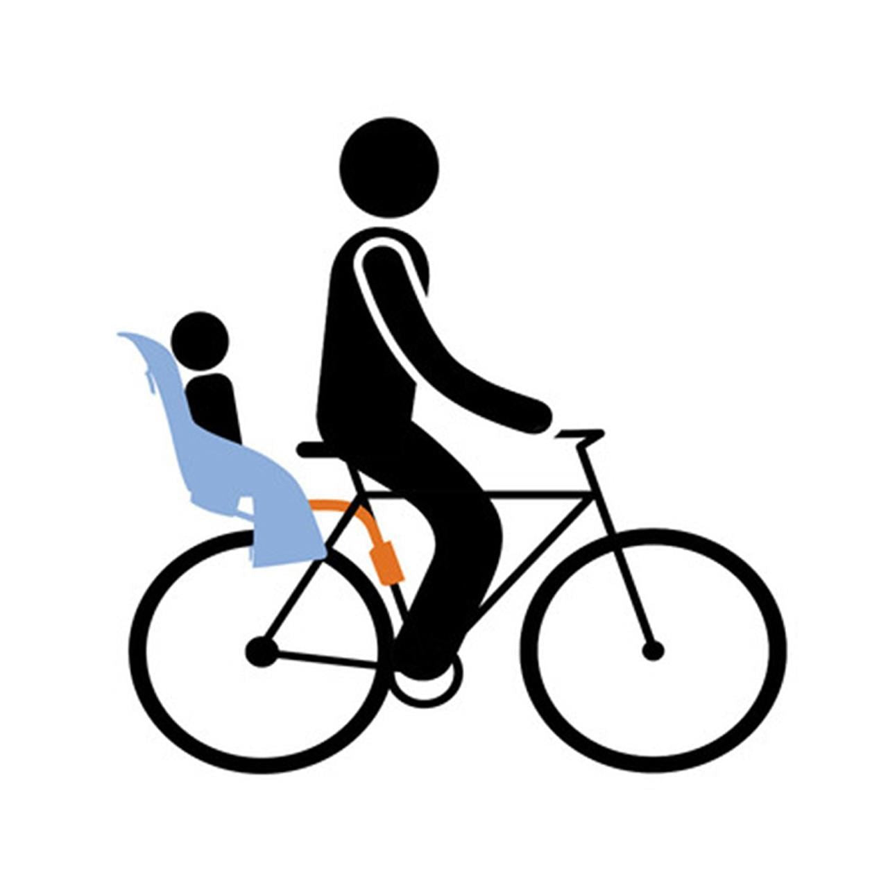 Scaun pentru copii, cu montare pe bicicleta in spate - Thule Yepp Maxi Frame mounted, Blue
