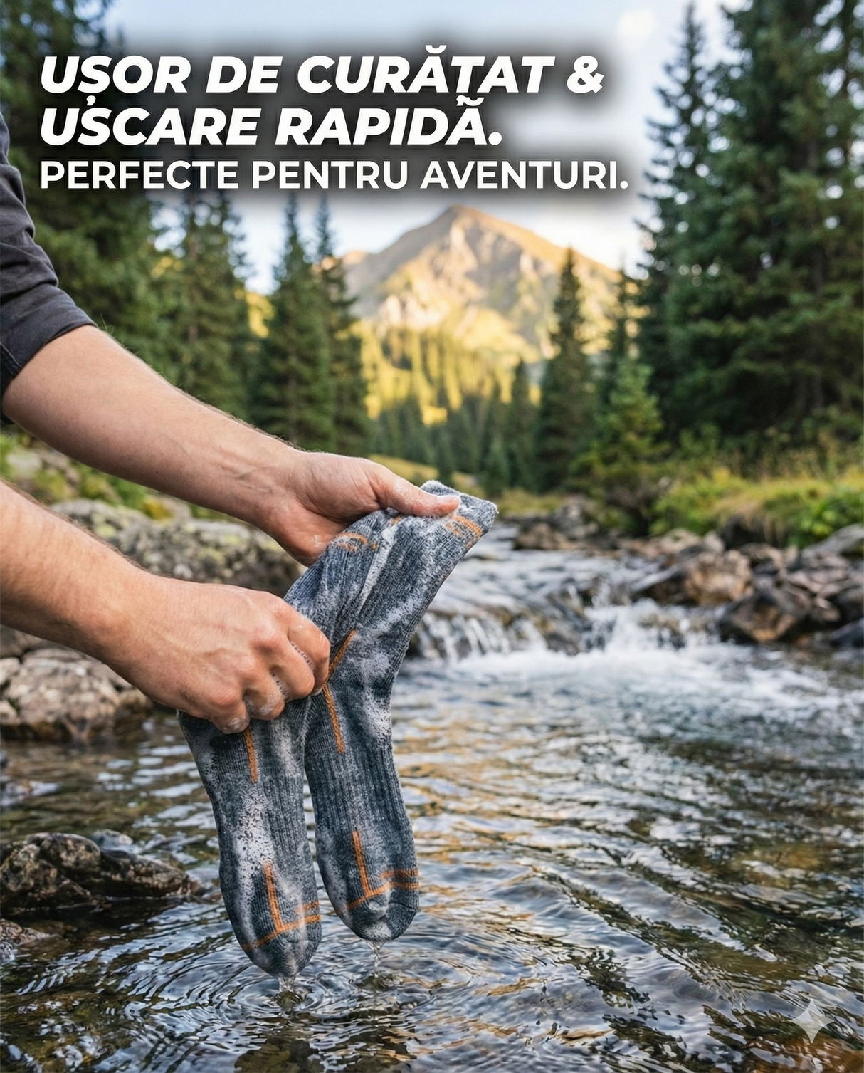 Sosete tehnice de Drumeție Lână Merinos 93% - Termice, Munte & Outdoor