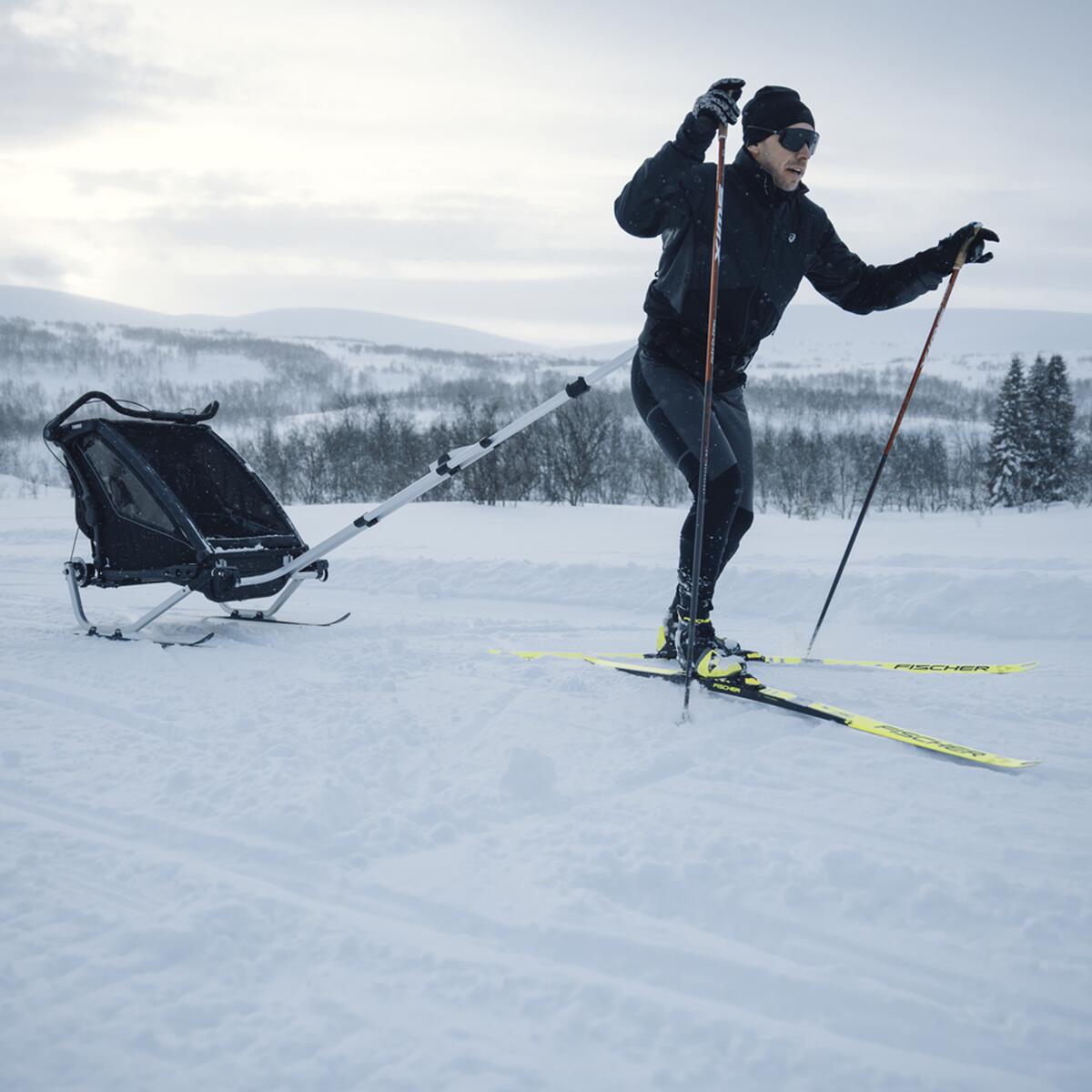 Kit de conversie pentru schi Thule Chariot 2 Cross-Country Skiing Kit