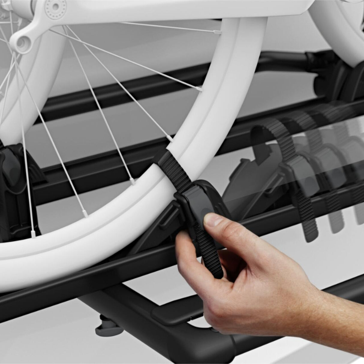 Suport biciclete Thule WanderWay 2 cu prindere pe haion dedicat pentru Volkswagen T6, Negru