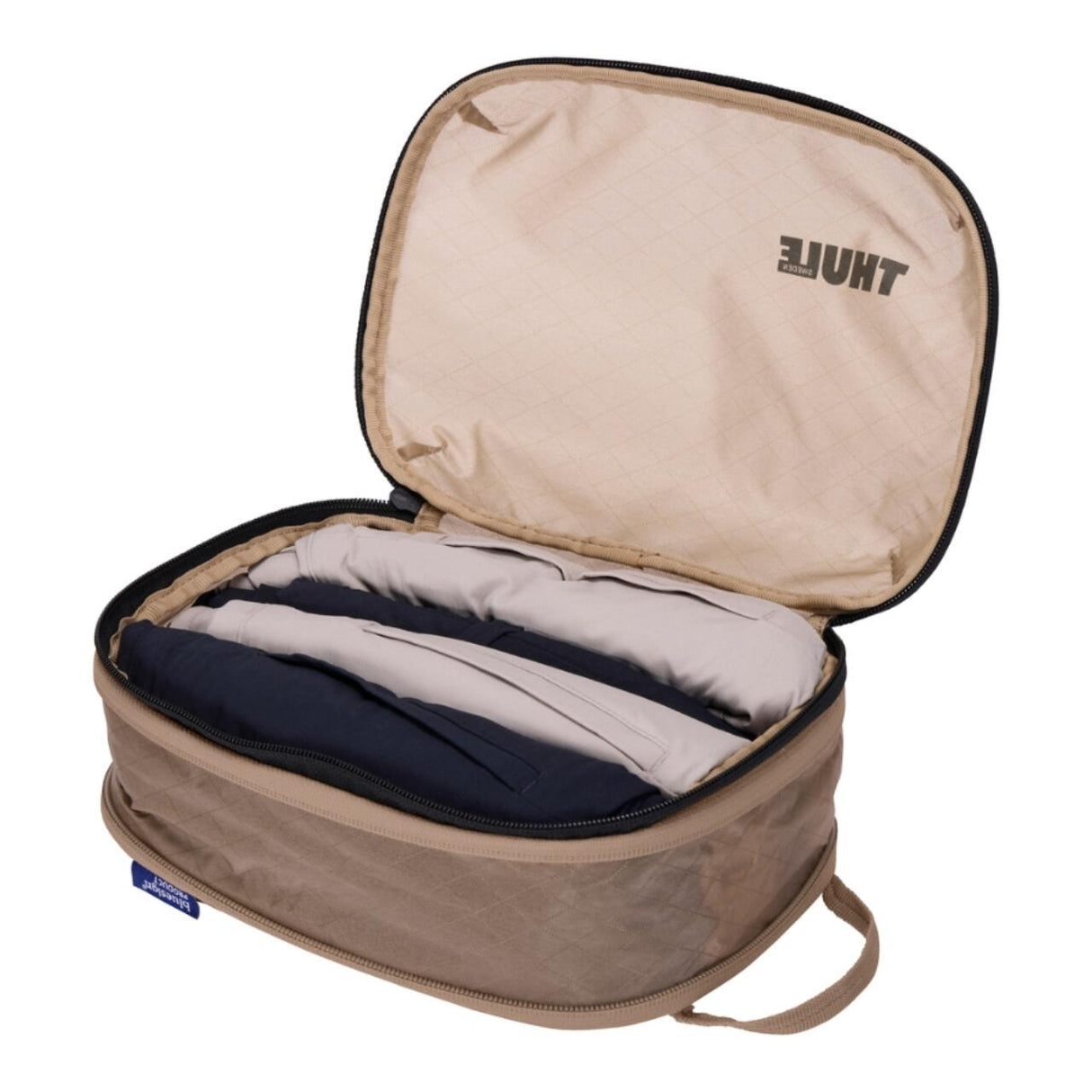 Saculet de depozitare Thule Compression Packing Cube mic, bej