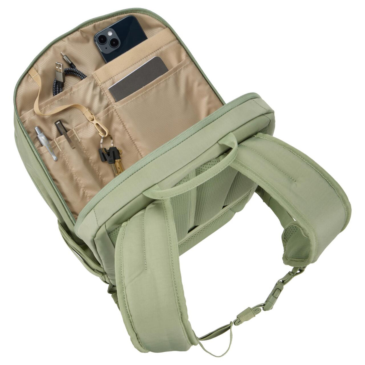 Rucsac urban cu compartiment laptop, Thule, EnRoute, 23L, Quiet Green