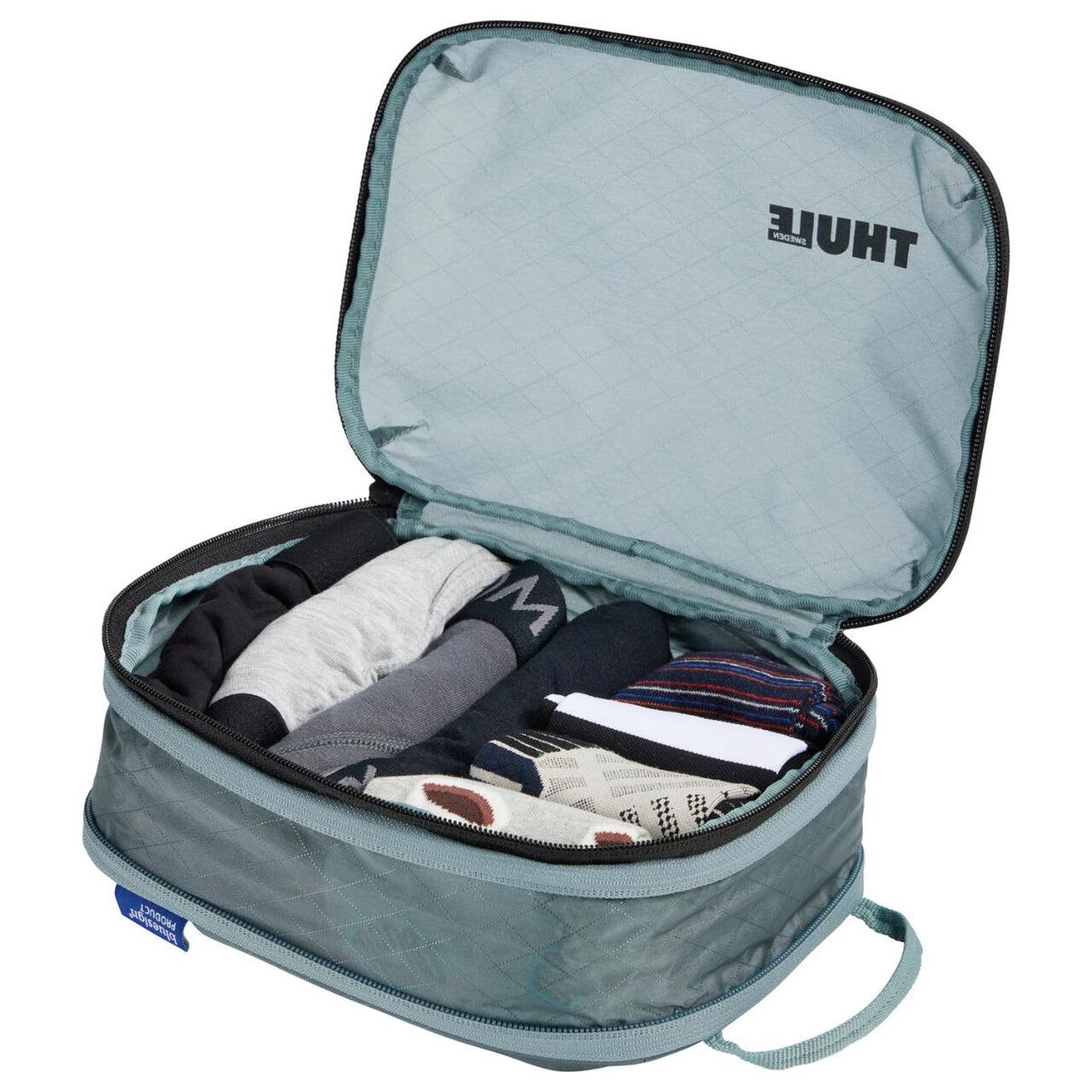 Set saculeti de depozitare Thule Compression Packing Cube mic + mediu, albastru