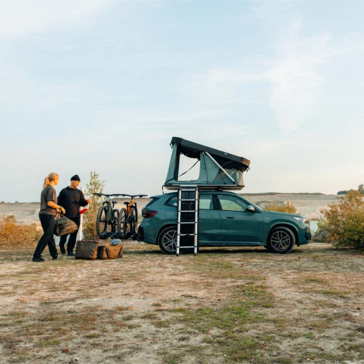 Cort auto cu prindere pe plafon, Thule, Widesky, pentru 2 persoane, Dark Slate