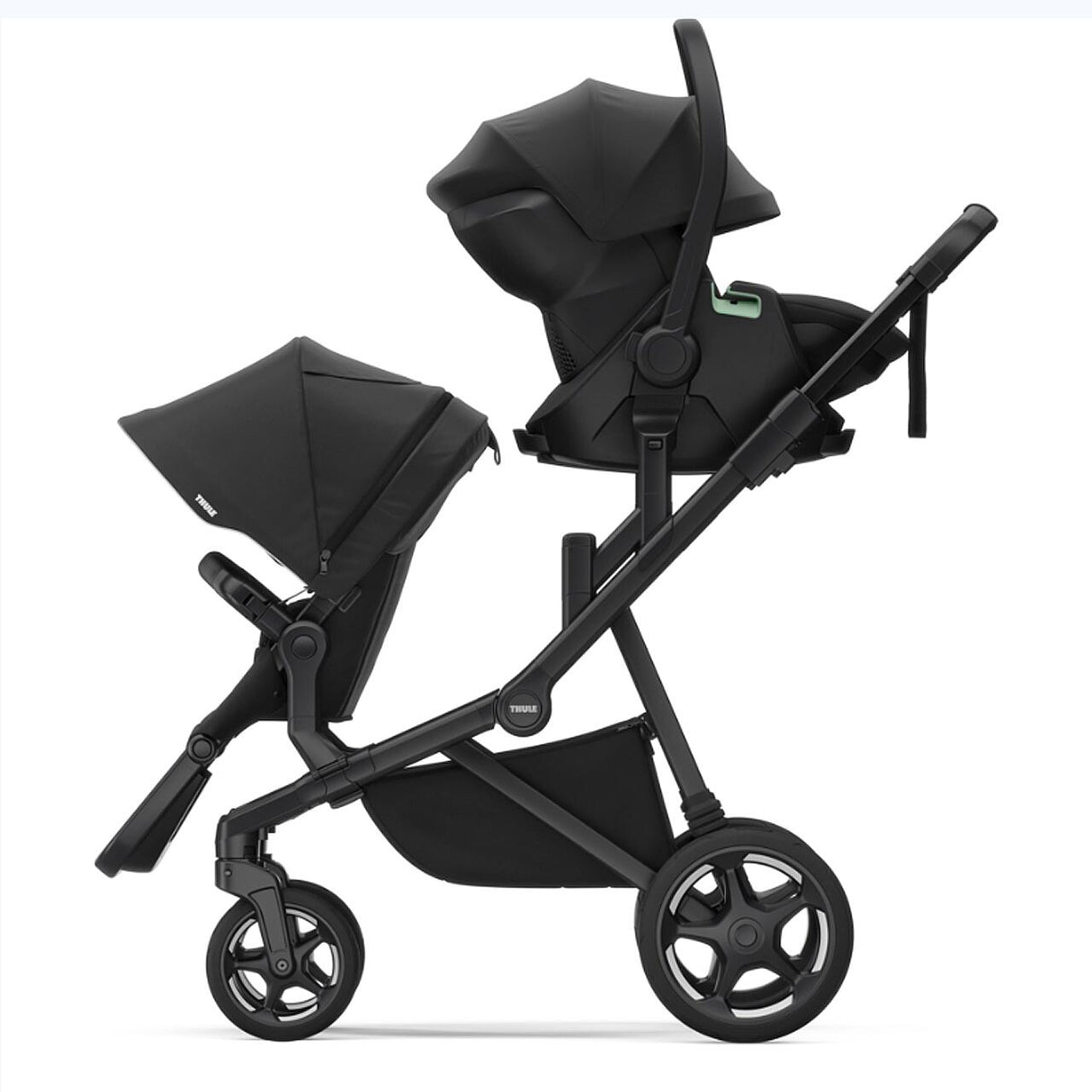 Thule Sibling Seat - Scaun al doilea copil pentru Carucior Thule Sleek 2, Black