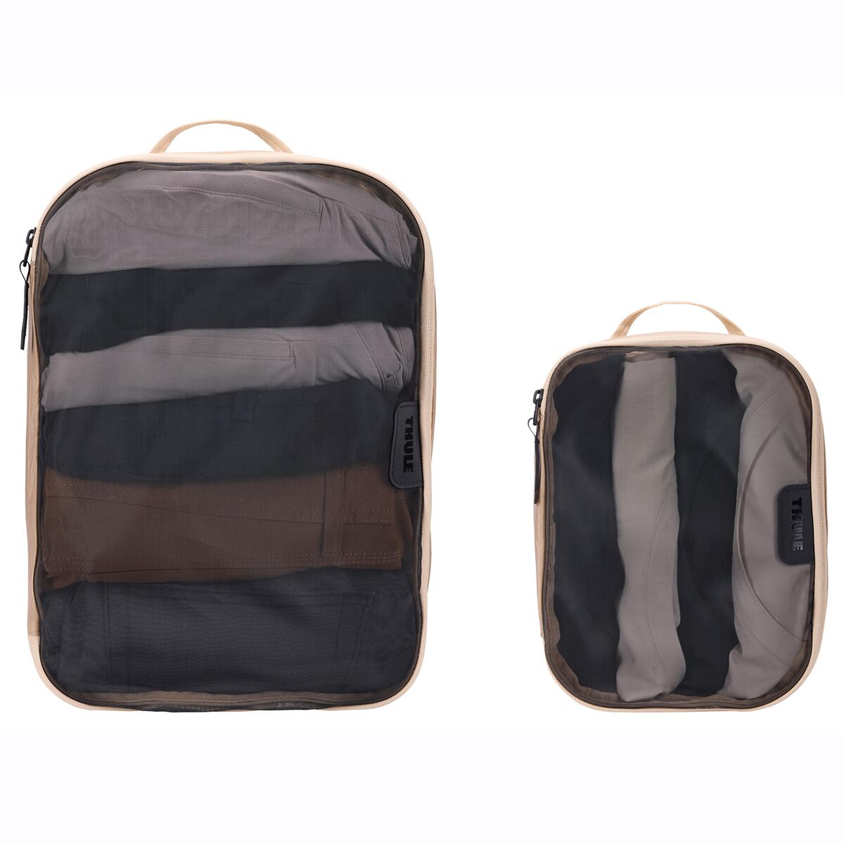 Set saculeti de depozitare Thule Packing Cube mediu + mic, Gentle Beige