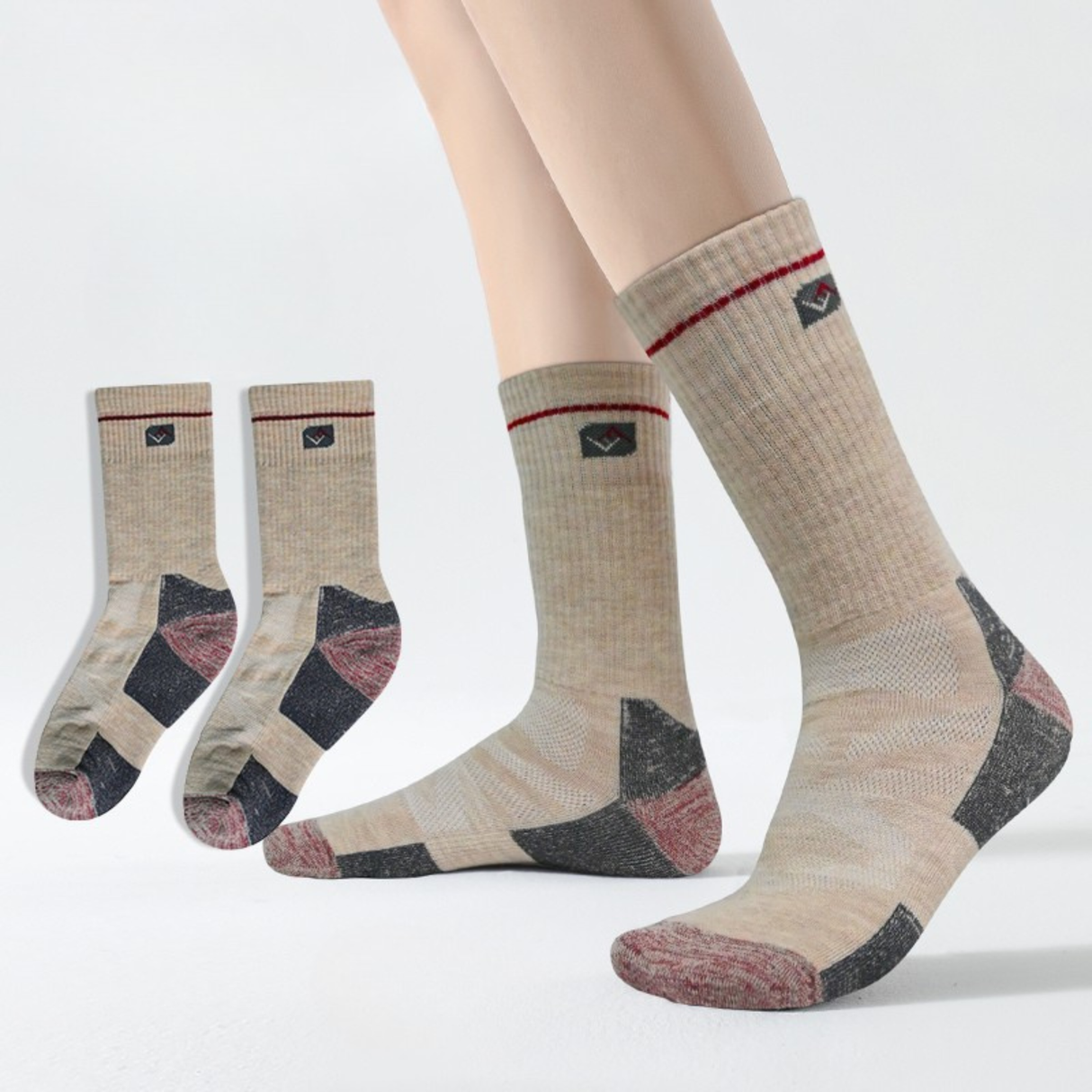 Șosete Termice pentru Ski si Drumetii, 92% Lana Merino, Groase, Respirabile și Uscare Rapidă, Unisex