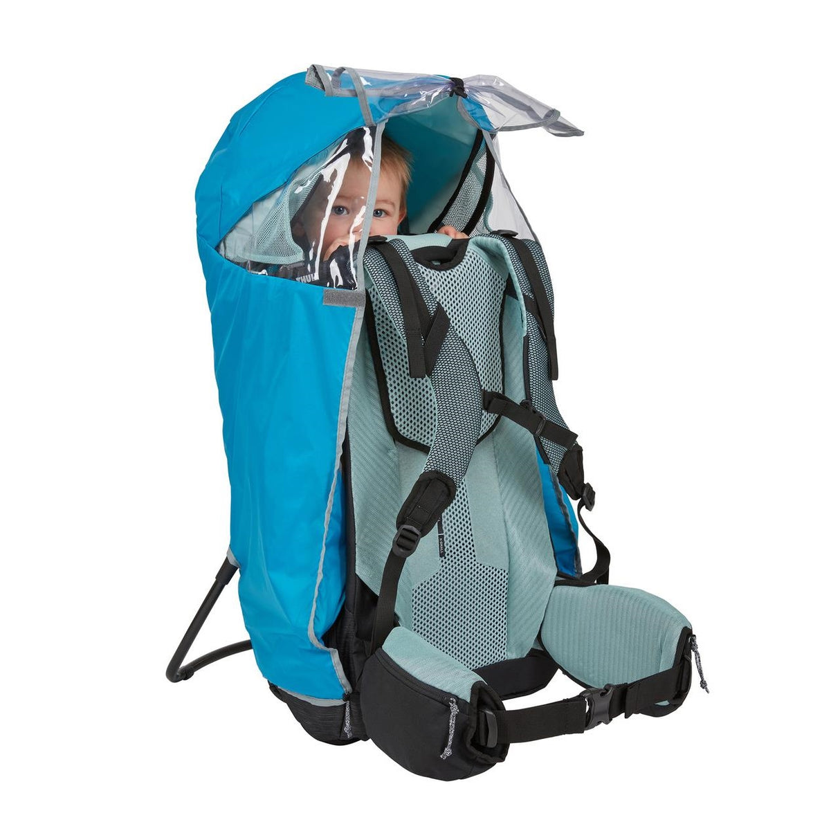 Husa de protectie ploaie pentru rucsacuri transport copii, Thule, Sapling Child Carrier, Albastru deschis