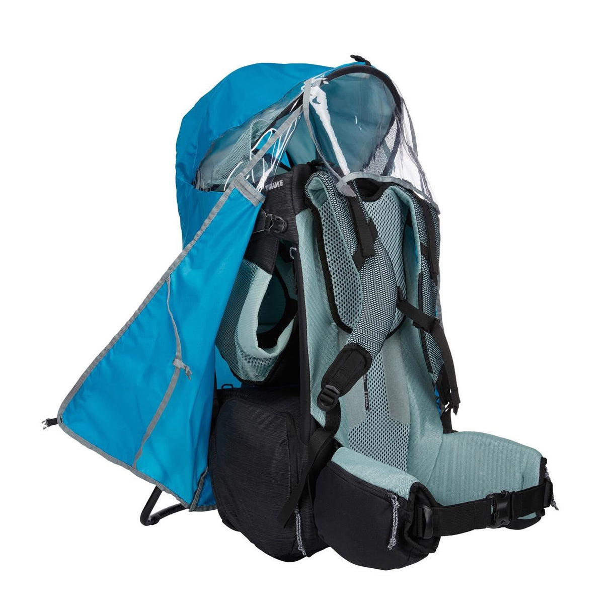 Husa de protectie ploaie pentru rucsacuri transport copii, Thule, Sapling Child Carrier, Albastru deschis