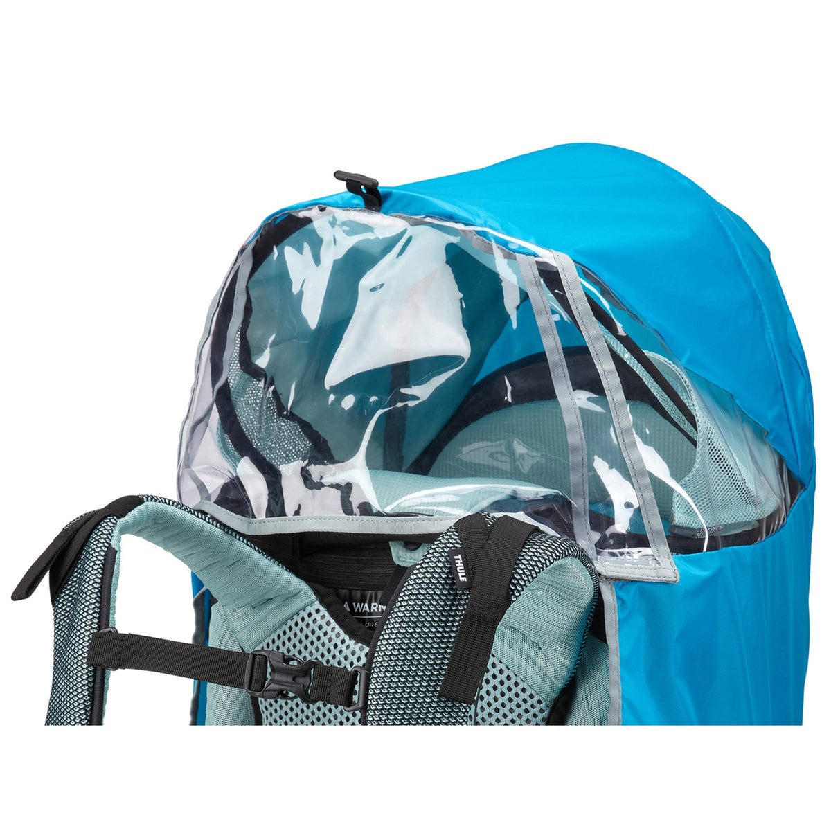 Husa de protectie ploaie pentru rucsacuri transport copii, Thule, Sapling Child Carrier, Albastru deschis