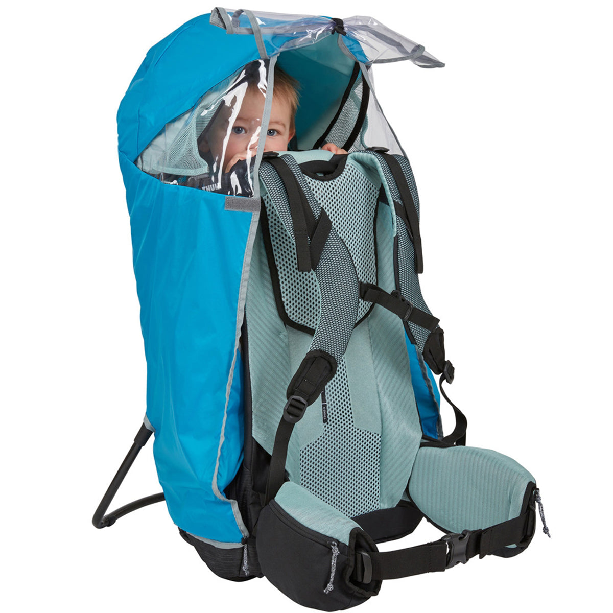 Husa de protectie ploaie pentru rucsacuri transport copii, Thule, Sapling Child Carrier, Albastru deschis