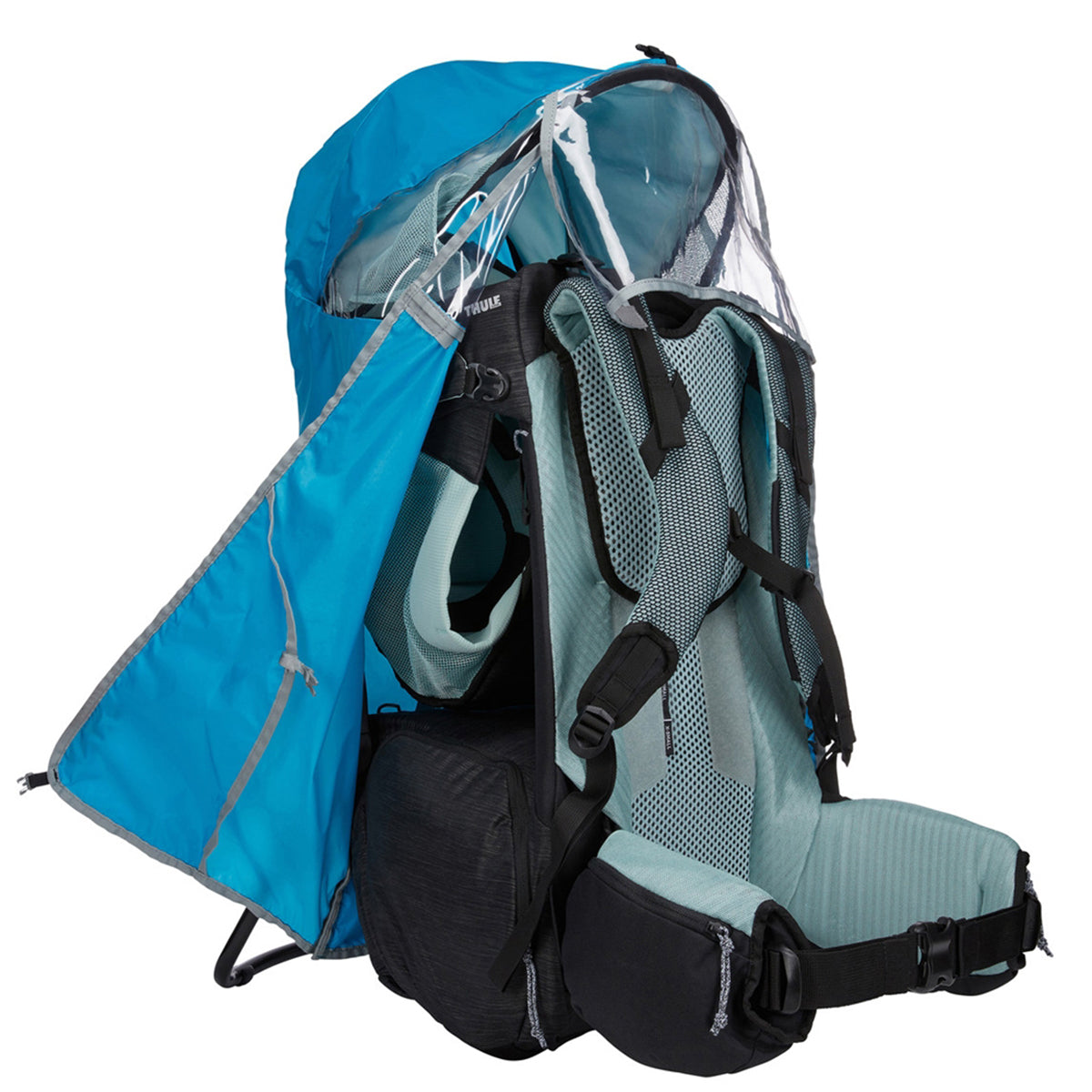 Husa de protectie ploaie pentru rucsacuri transport copii, Thule, Sapling Child Carrier, Albastru deschis