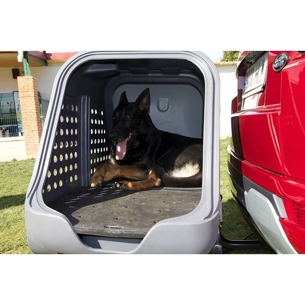 Cutie portbagaj pe carligul de remorcare Towbox V2 DOG Negru