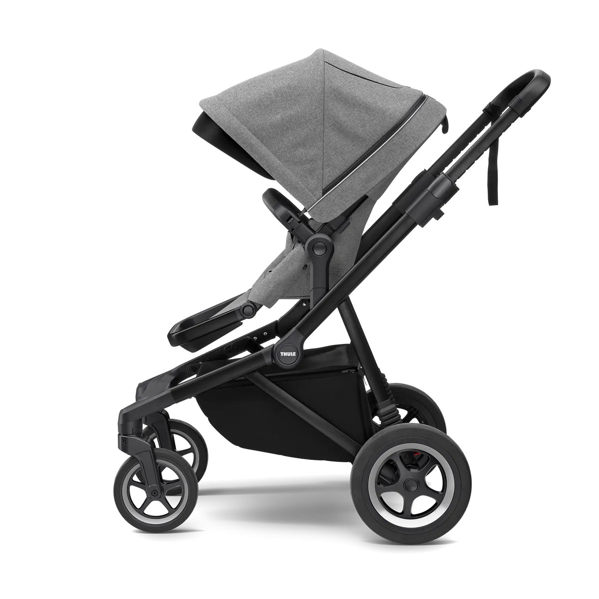Carucior Thule SLEEK Cadru Negru si Copertina Gray Melange