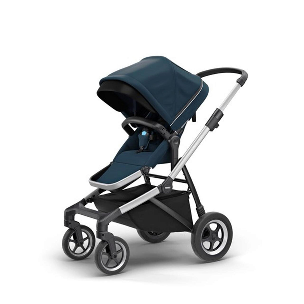 Carucior Thule SLEEK Cadru Gri si Copertina Navy Blue