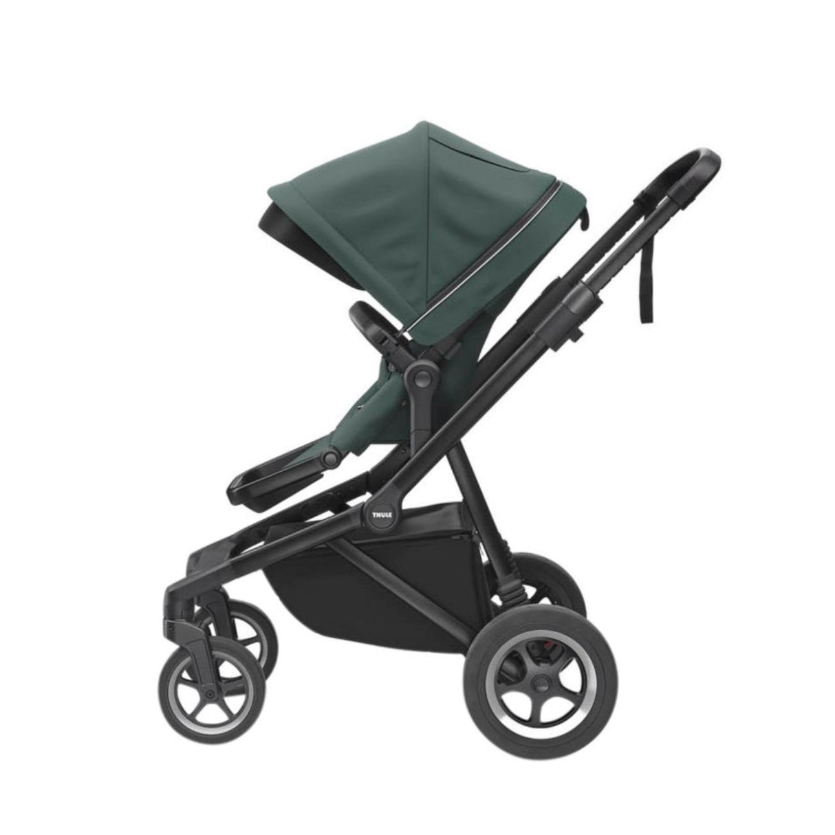 Carucior Thule SLEEK Cadru Negru si Copertina Mallard Green