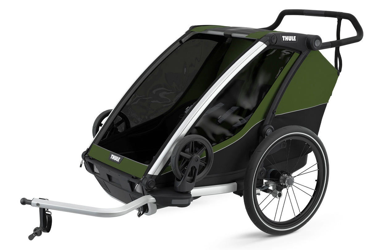 Carucior multisport Thule Chariot Cab 2, Aluminum/Cypress Green