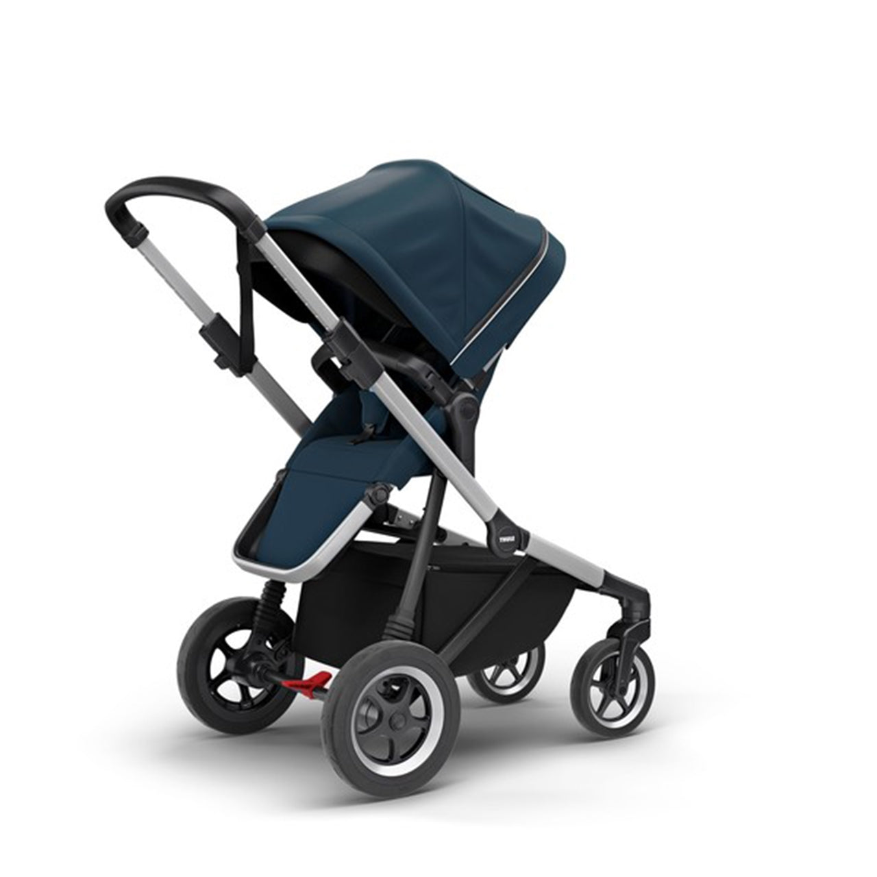 Carucior Thule SLEEK Cadru Gri si Copertina Navy Blue