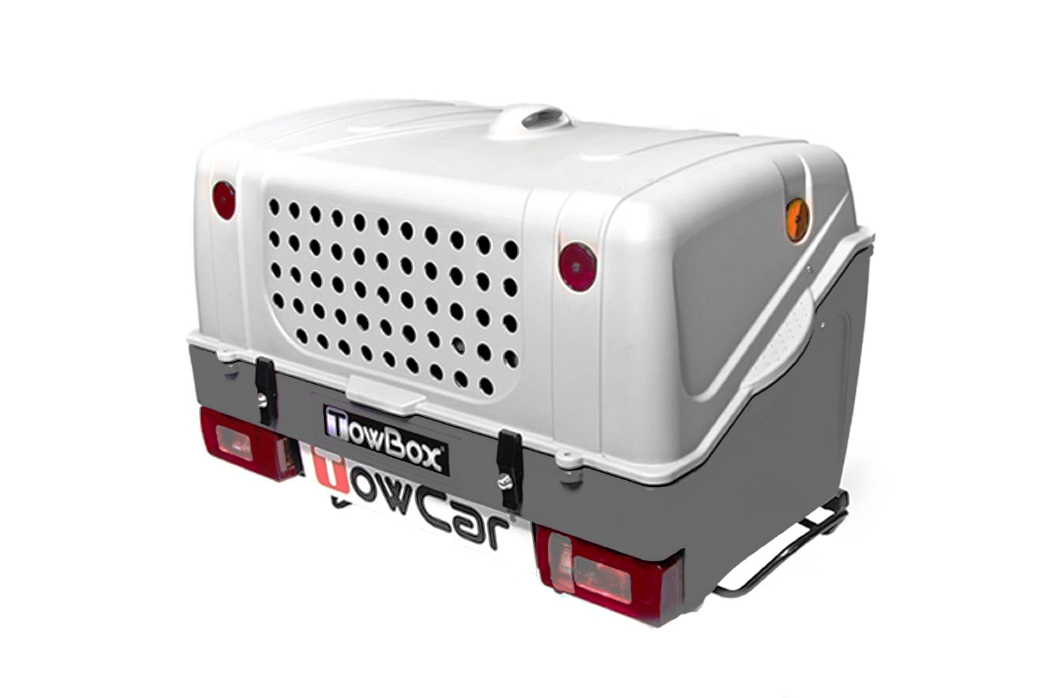 Cutie portbagaj pe carligul de remorcare Towbox V1 DOG Gri
