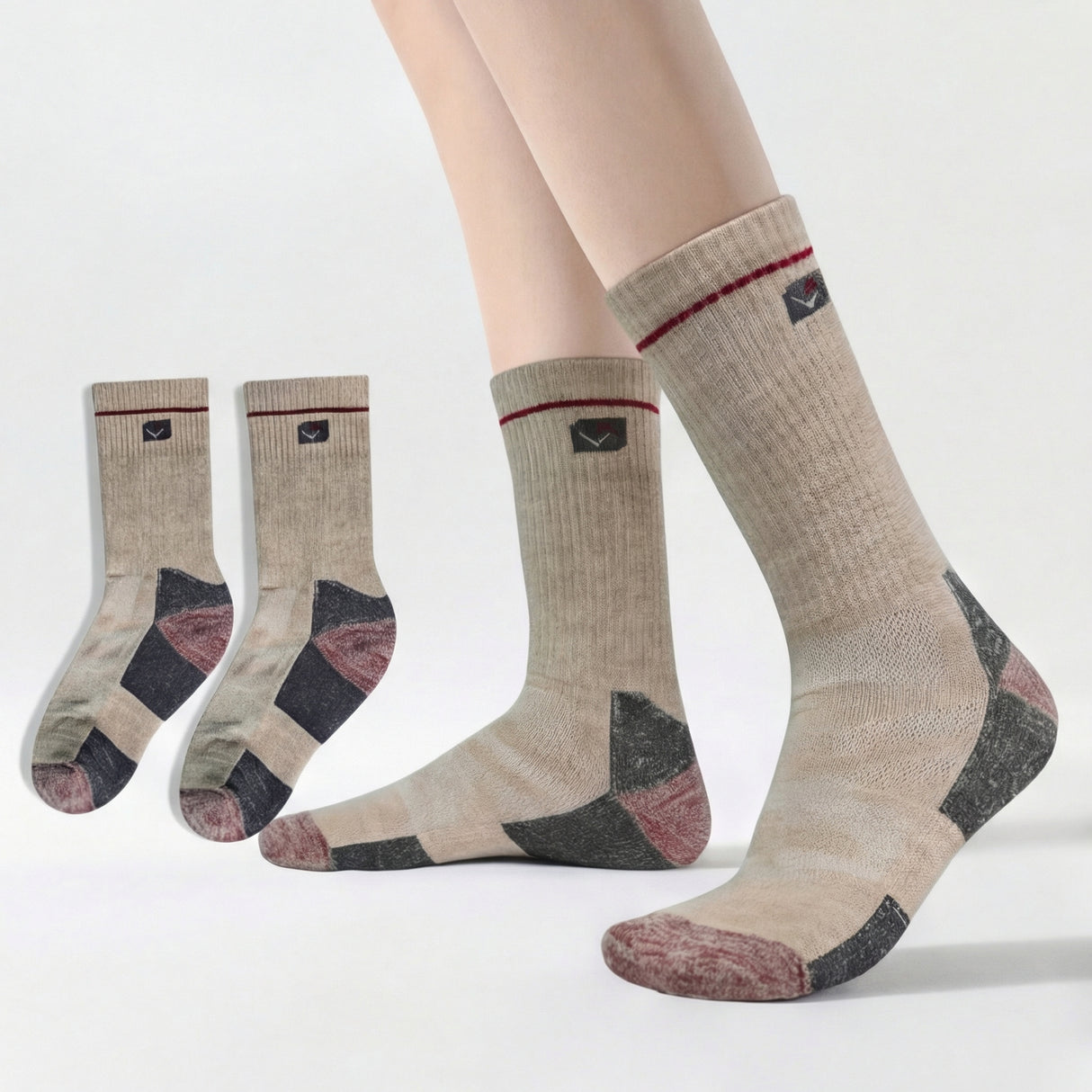 Șosete Termice pentru Ski si Drumetii, 92% Lana Merino, Groase, Respirabile și Uscare Rapidă, Unisex