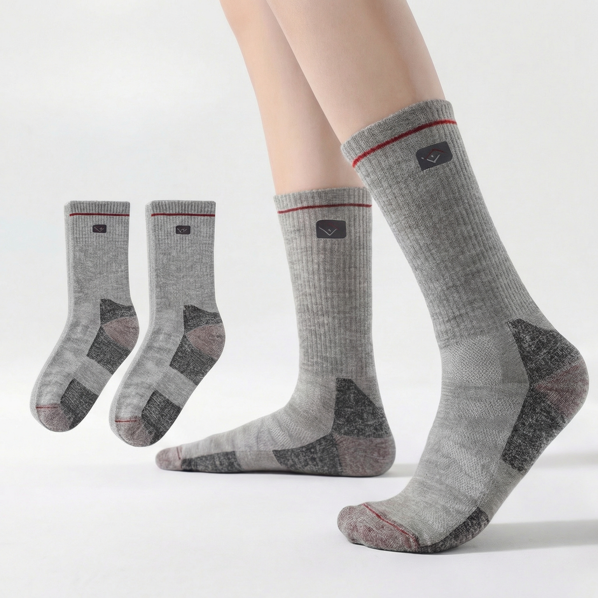 Șosete Termice pentru Ski si Drumetii, 92% Lana Merino, Groase, Respirabile și Uscare Rapidă, Unisex