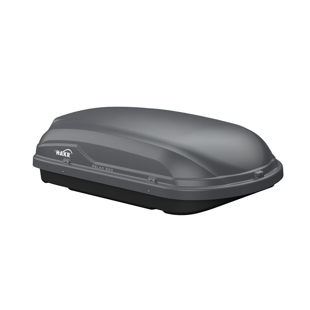 Cutie portbagaj Hakr, RELAX 300, Gri, volum 300L, lungime 124 cm