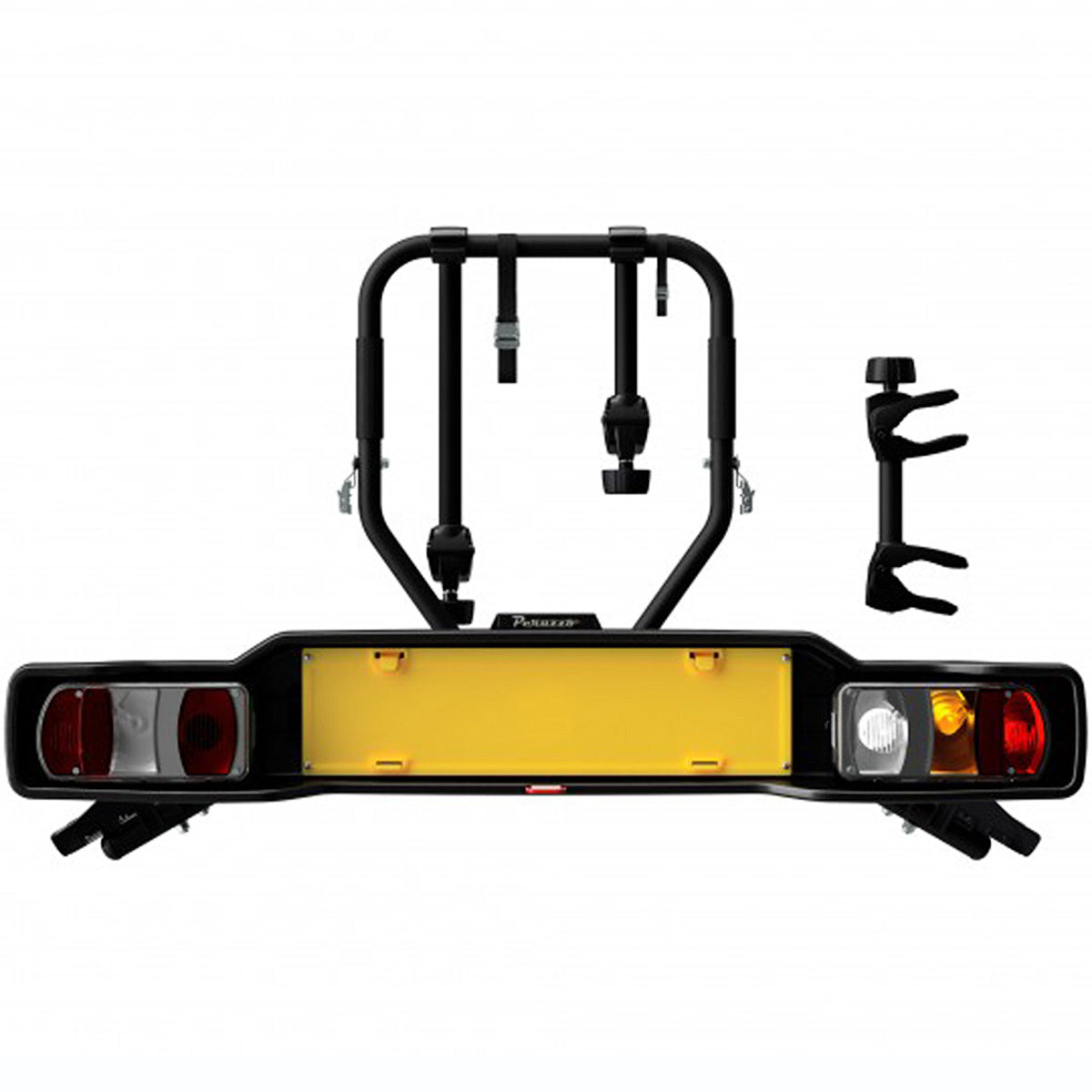Suport 4 biciclete Peruzzo Siena 668/4N cu prindere pe carligul de remorcare, Negru
